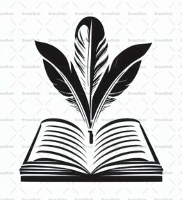 Offenes Buch und Feder